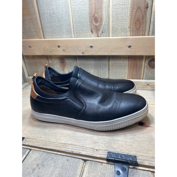 US13 J&M Johnston & Murphy 1850 Toliver Black Leather Sneaker Loafer Shoes main image 10